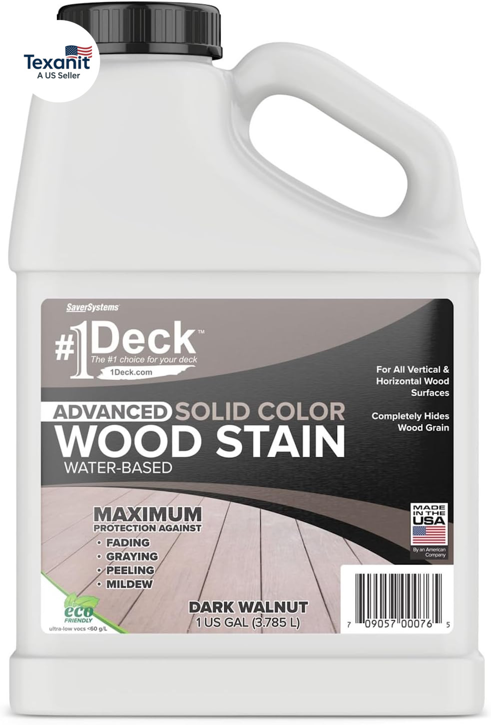 #1 Deck Premium Advanced Solid Color Outdoor Wood Stain and Sealer in One – Wate
