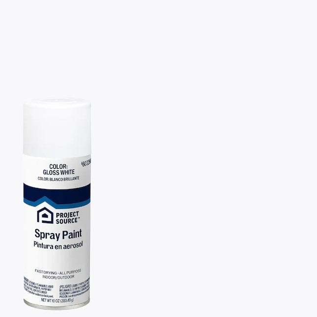 Project Source Gloss White Oil-based Spray paint ( NET WT. 10-oz )