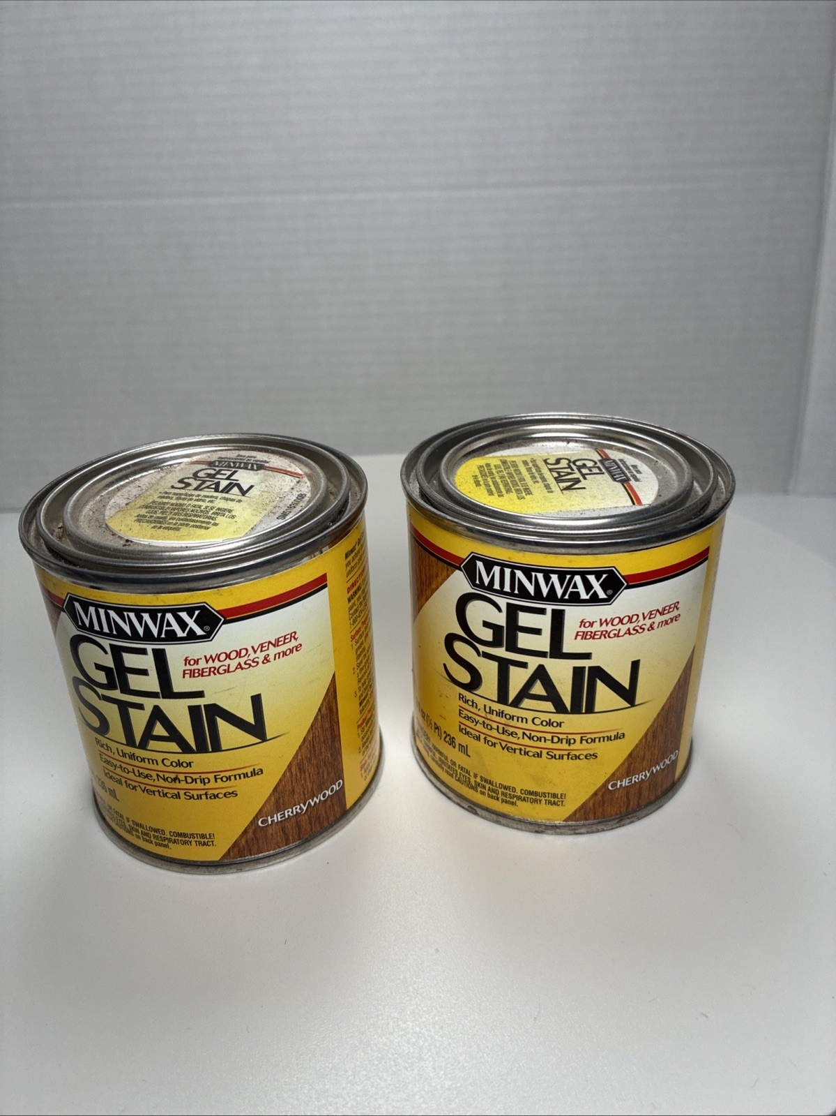 Minwax Gel Stain Cherrywood 8 Fl. Oz./1/2 Pint Interior NOS Lot Of 2
