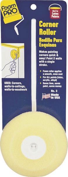 NEW FOAMPRO #3 CORNER ROLLER 3″ FOAM ROLLER FRAME & COVER 3068897