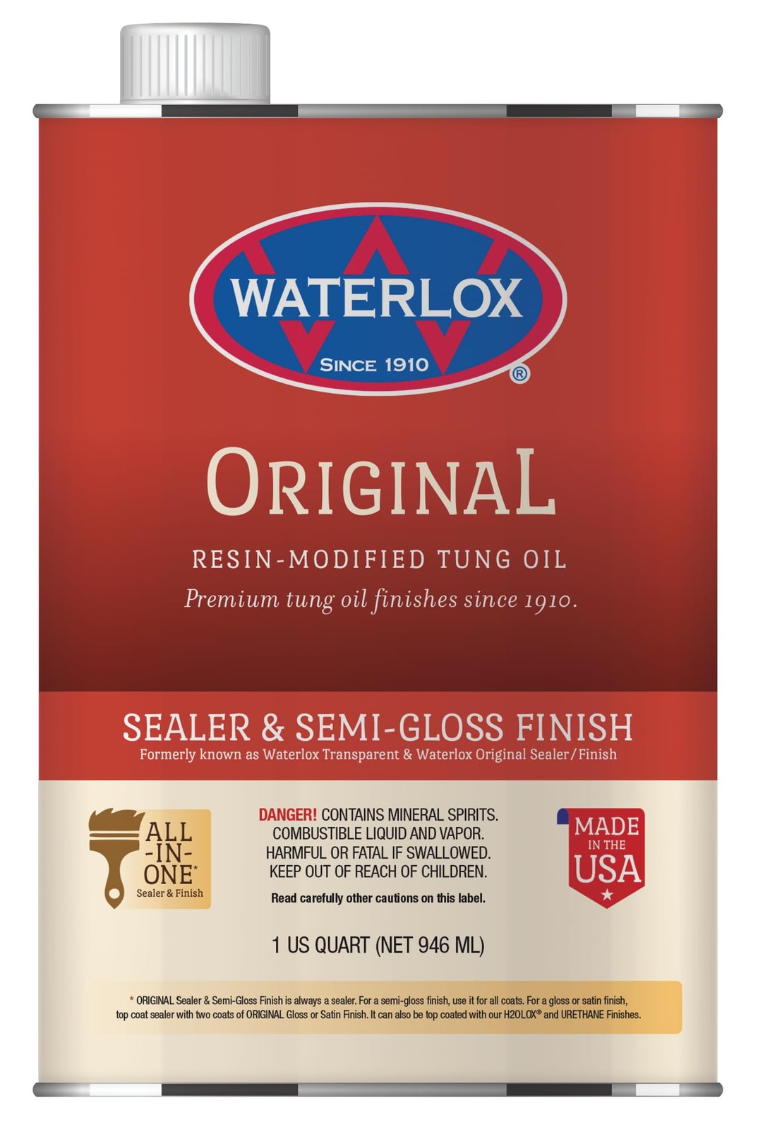 Waterlox Original Sealer/Finish 1qt. Net 946 ml