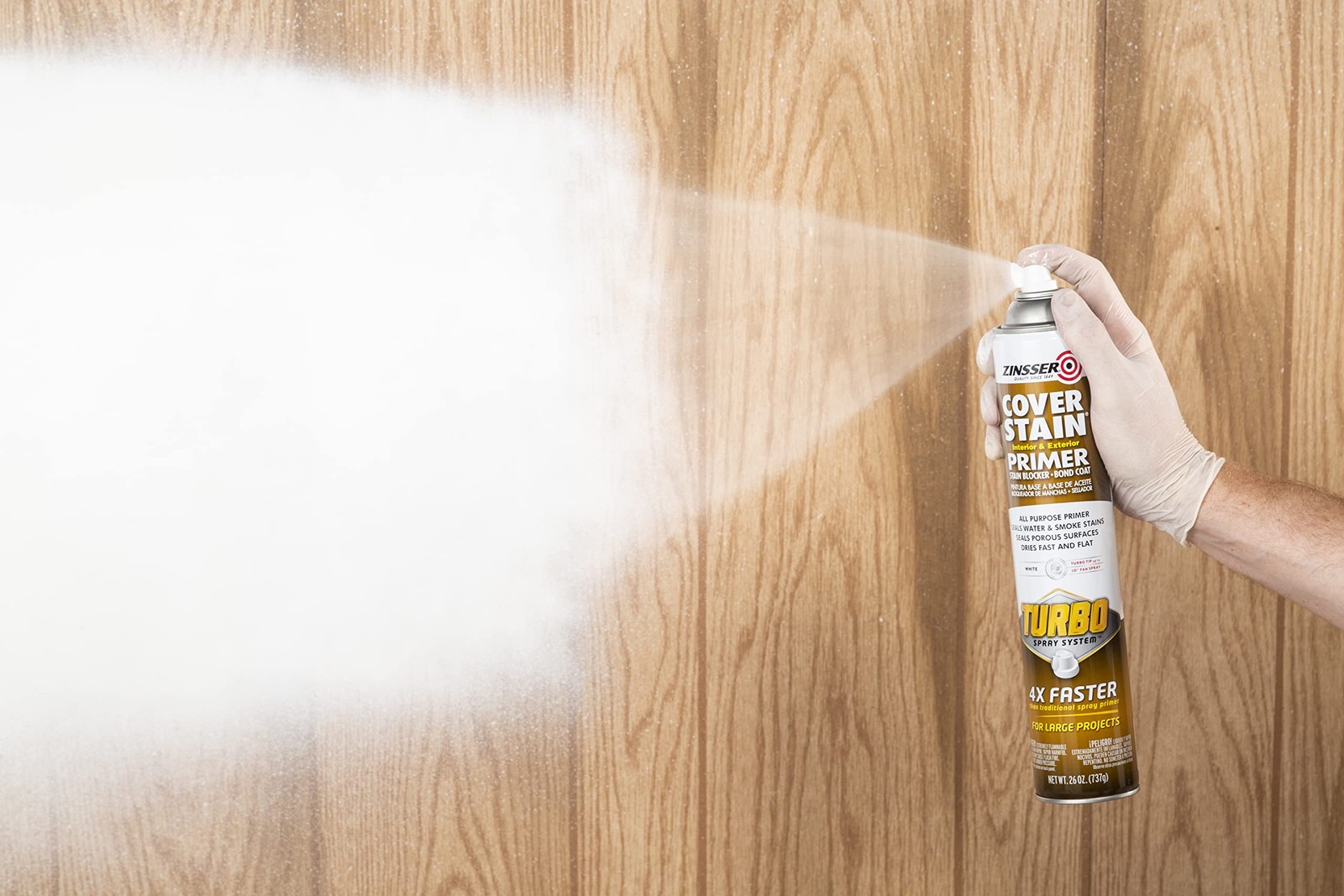 Cover Stain Turbo Primer Spray, 26 oz, White, (Pack of 6)