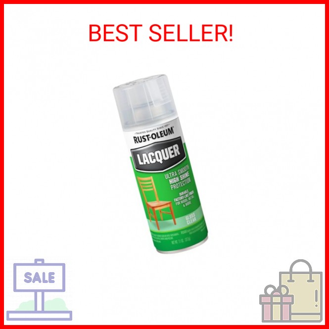 Rust-Oleum 1906830 Lacquer Spray, 11-Ounce, Gloss Clear (Packaging May Vary)