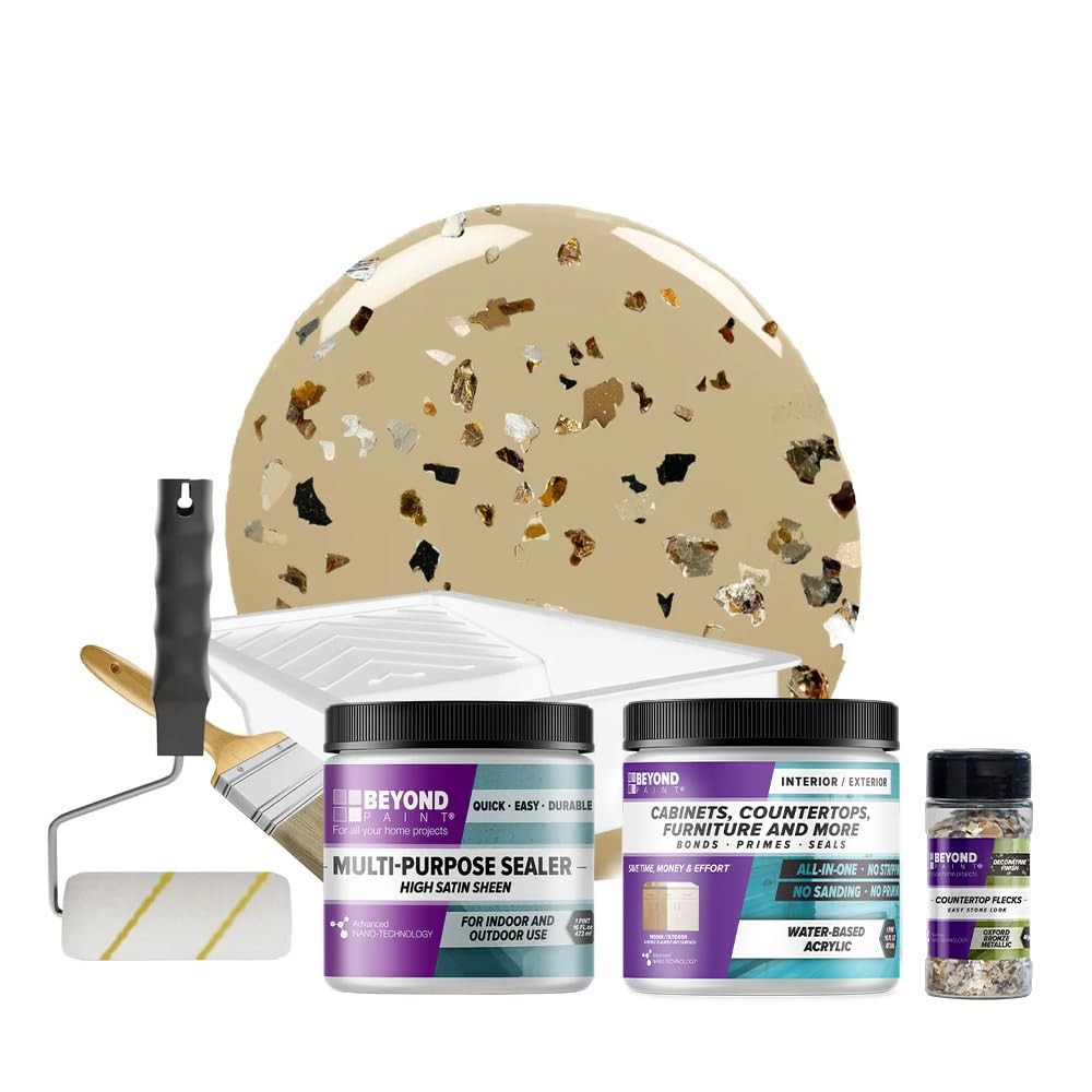 Beyond Paint Oxford Bronze Flecks Countertop Makeover Kit Paint Sealer Flecks