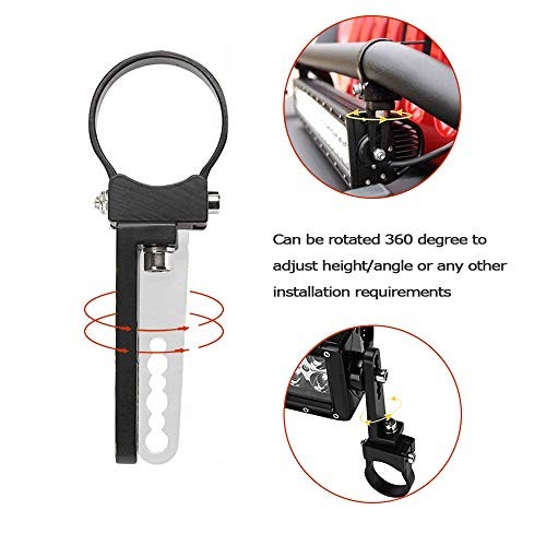 Bull Bar LED Light Mounts – Tube Clamps, 2pcs for Off Road Lights 1.75″