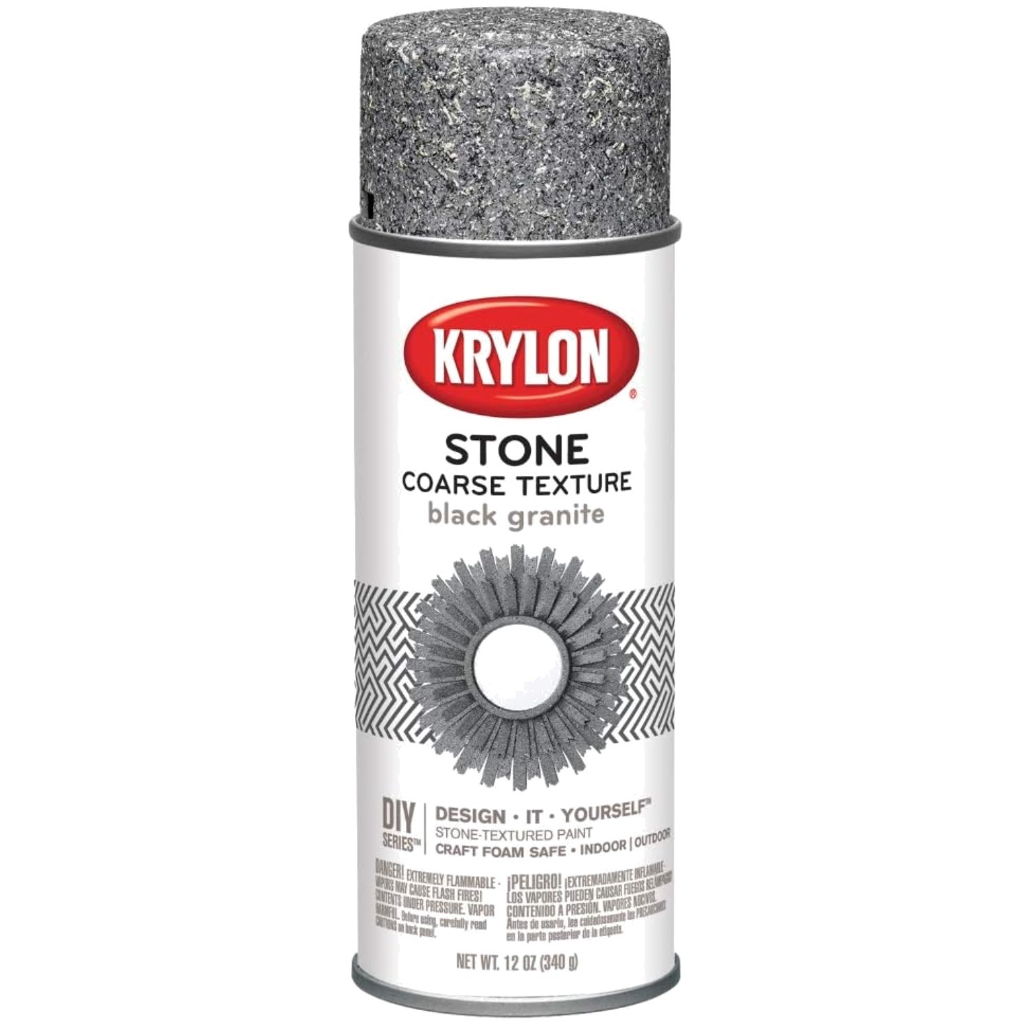 Stone-Like Finish Spray Paint, Black Granite – 12oz