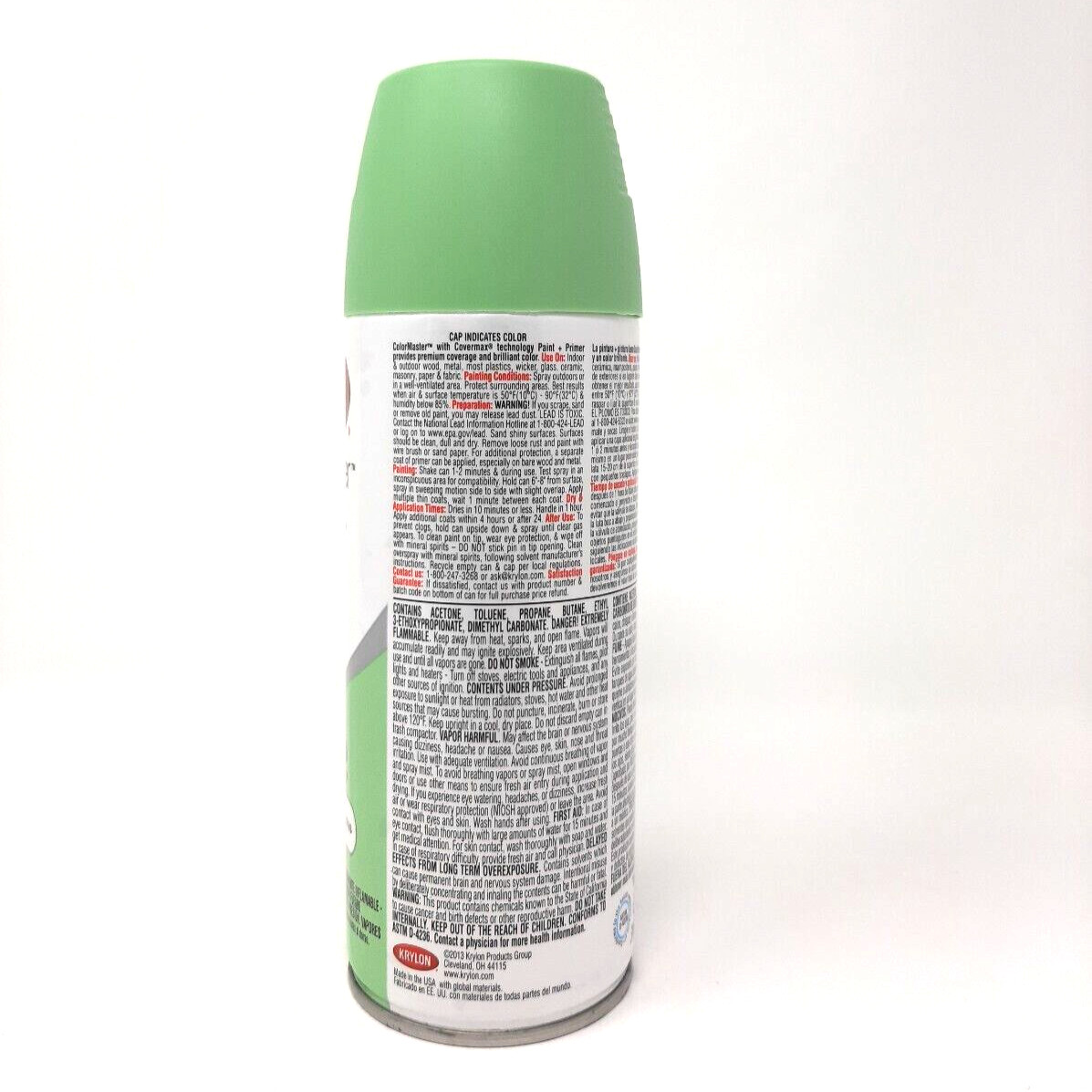 Krylon COLORmaxx Spray Paint and Primer for In/Outdoor Use,Gloss Satin Pistachio