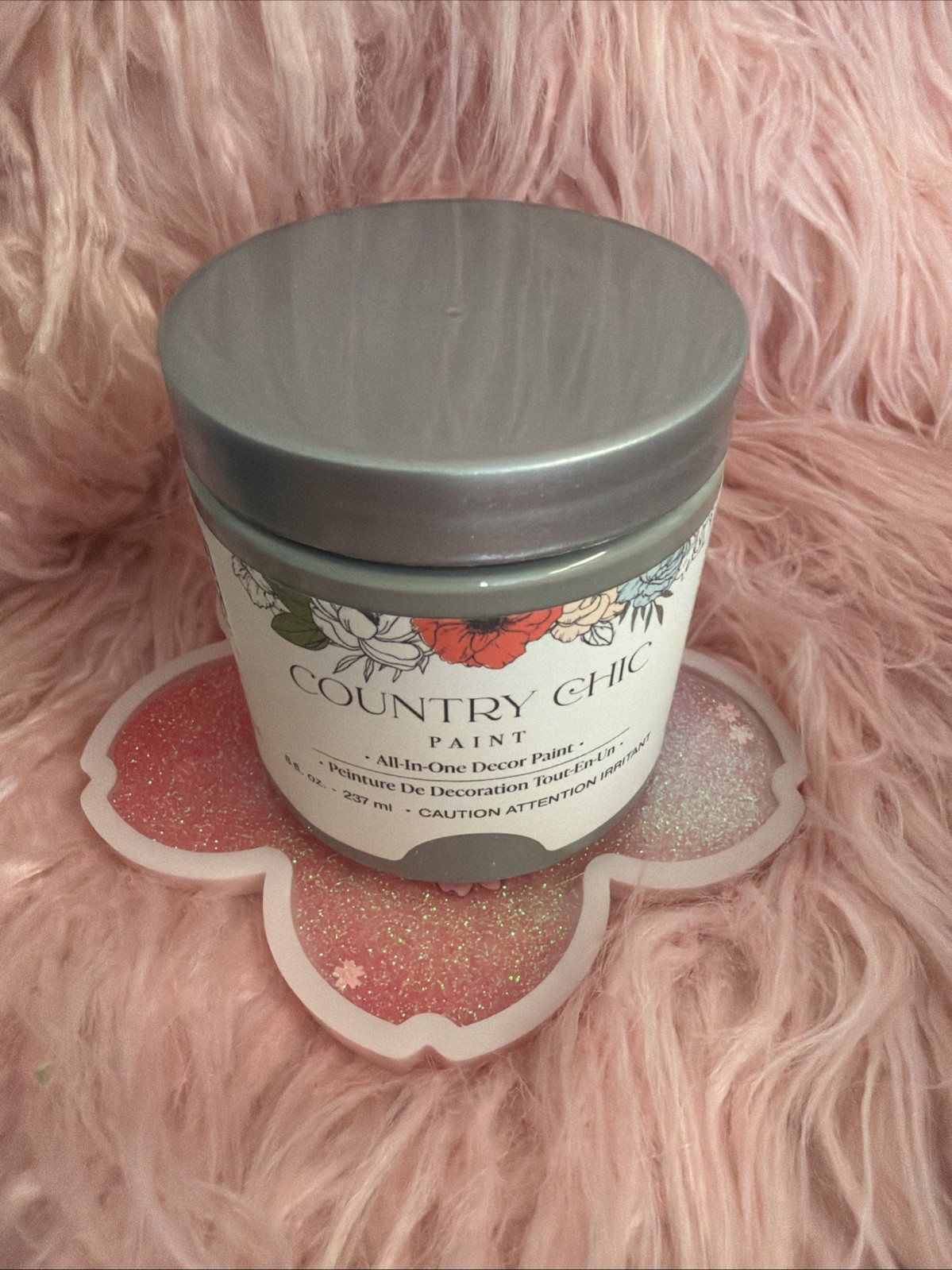 Country Chic Paint Soiree All-in-OneFurniture Chalk Style Paint 16oz Cobblestone