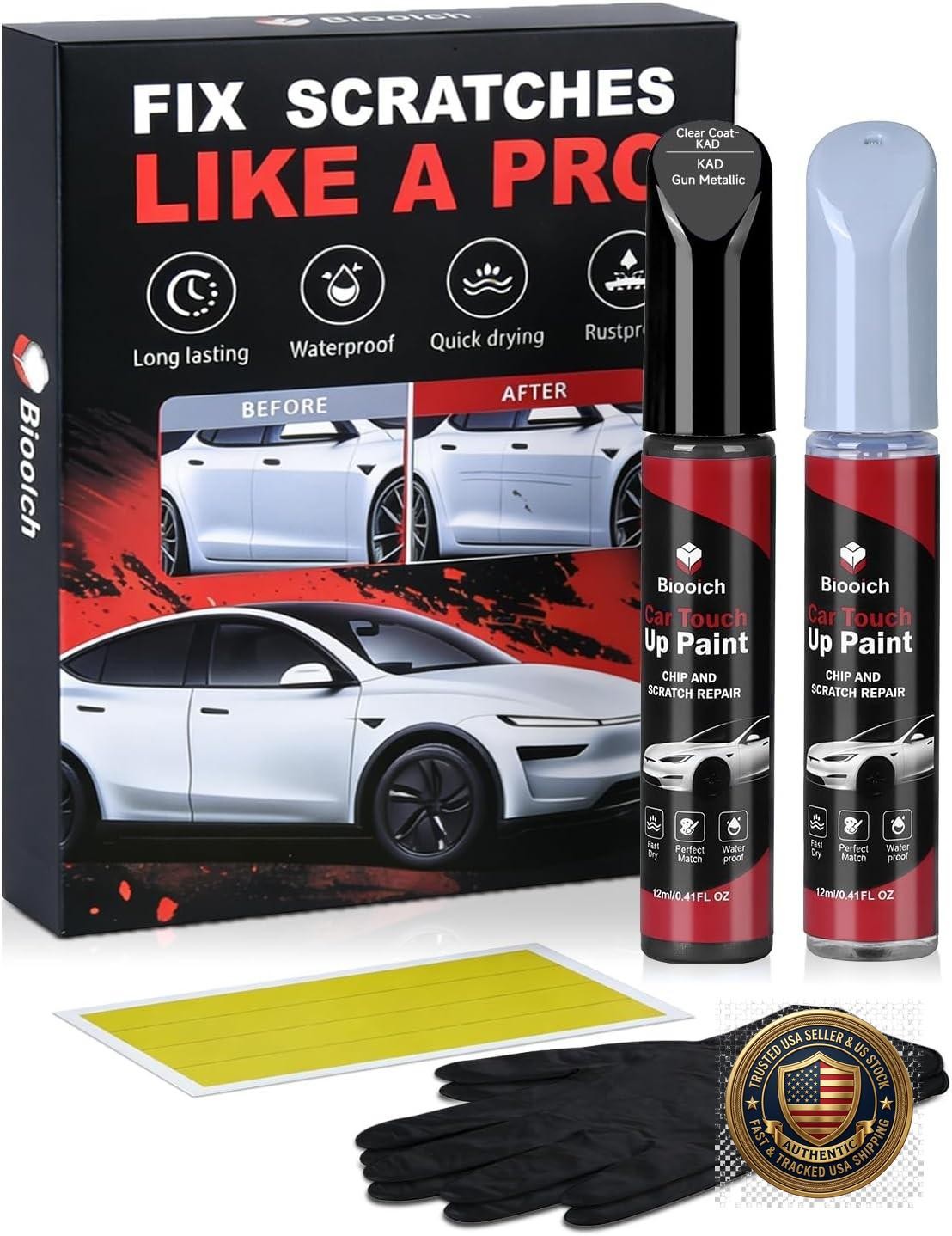 Touch Up Paint Kit Gun Metallic for Nissan 2K Clear Coat