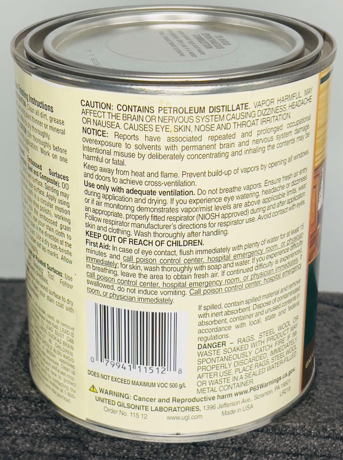 1 Quart ZAR 115 MODERN WALNUT Oil Based Wood Stain Discontinued FREE SHIPPING