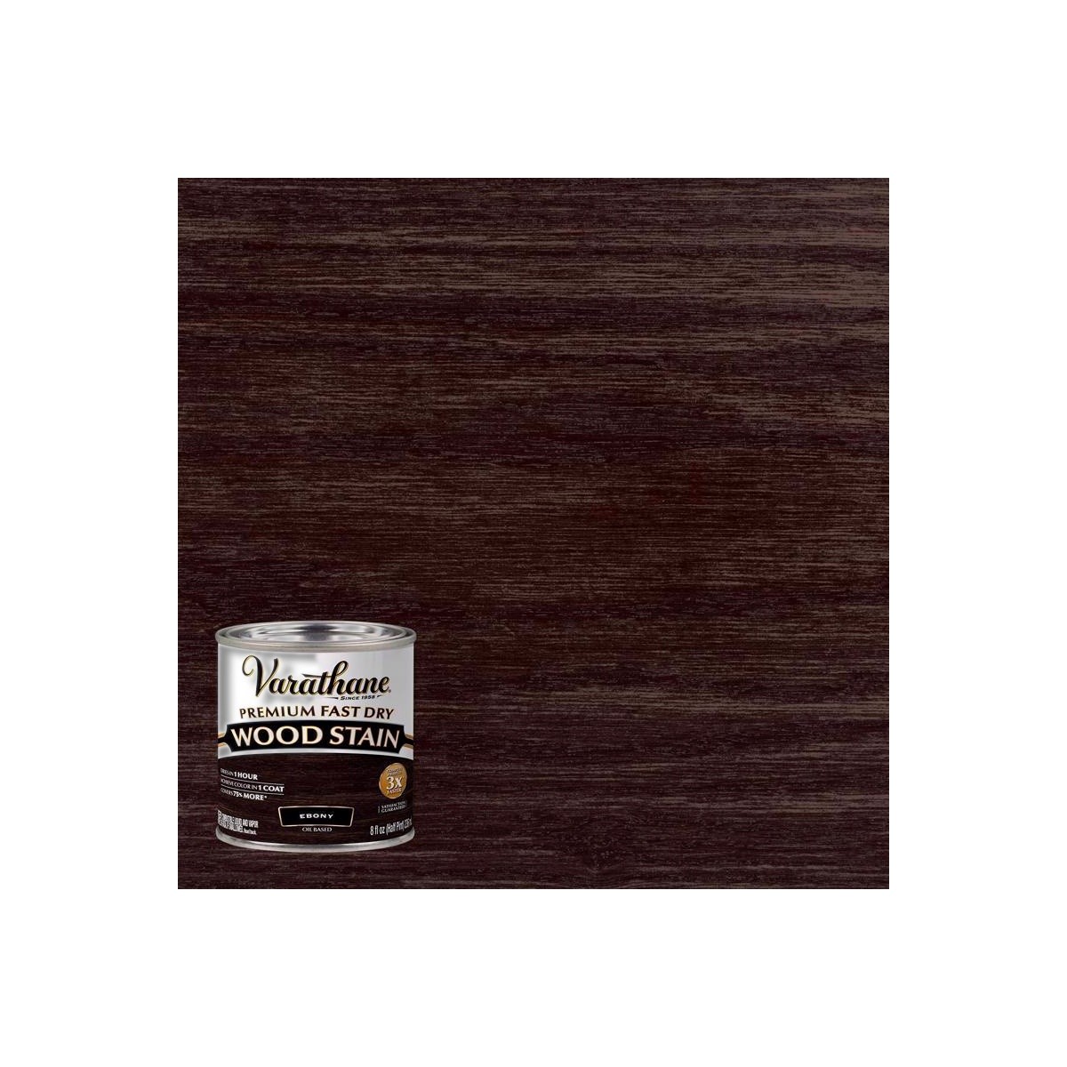 Varathane Premium Ebony Oil-Based Fast Dry Wood Stain 0.5 pt 269400