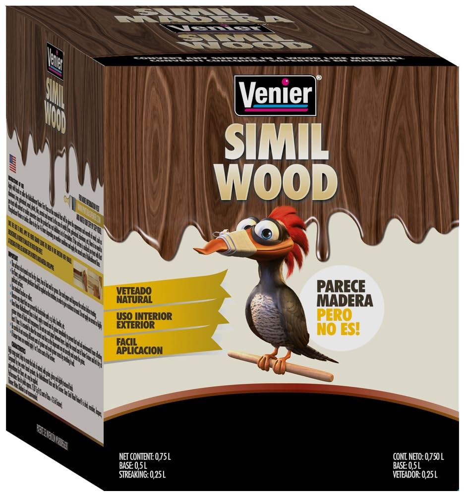 Venier Simil Wood Paint for Front & Interior 26 Fl Oz (Pack of 1), Cedar