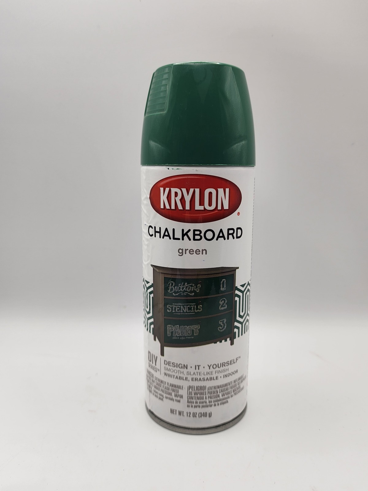 Krylon Chalkboard Spray Paint 12 oz Green Smooth Slate-Like Finish DIY Craft