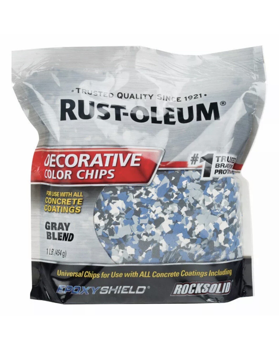 Rust-Oleum 301359 Decorative Color Chips, Gray Blend, 1lb