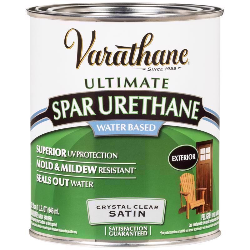 Varathane Satin Clear Water-Based Spar Urethane 1 qt. (Pack of 2)