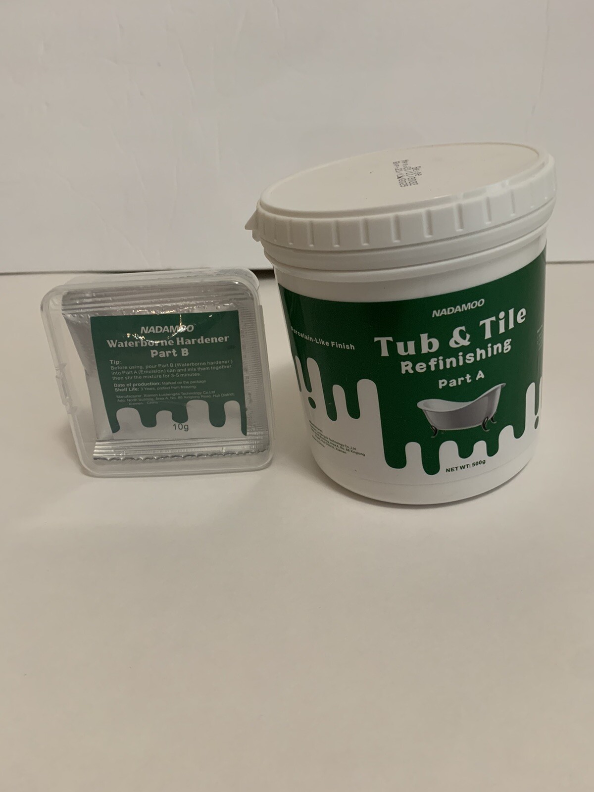 NADAMOO Tub and Tile Refinishing Kit White 500G / 17 Oz, DIY Bathtub