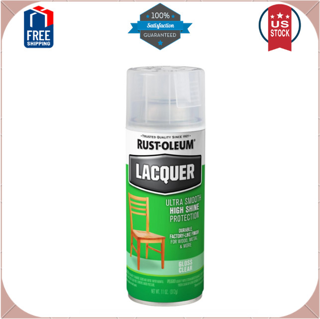 Rust-Oleum 1906830 Lacquer Spray, 11-Ounce, Gloss Clear (Packaging May Vary)