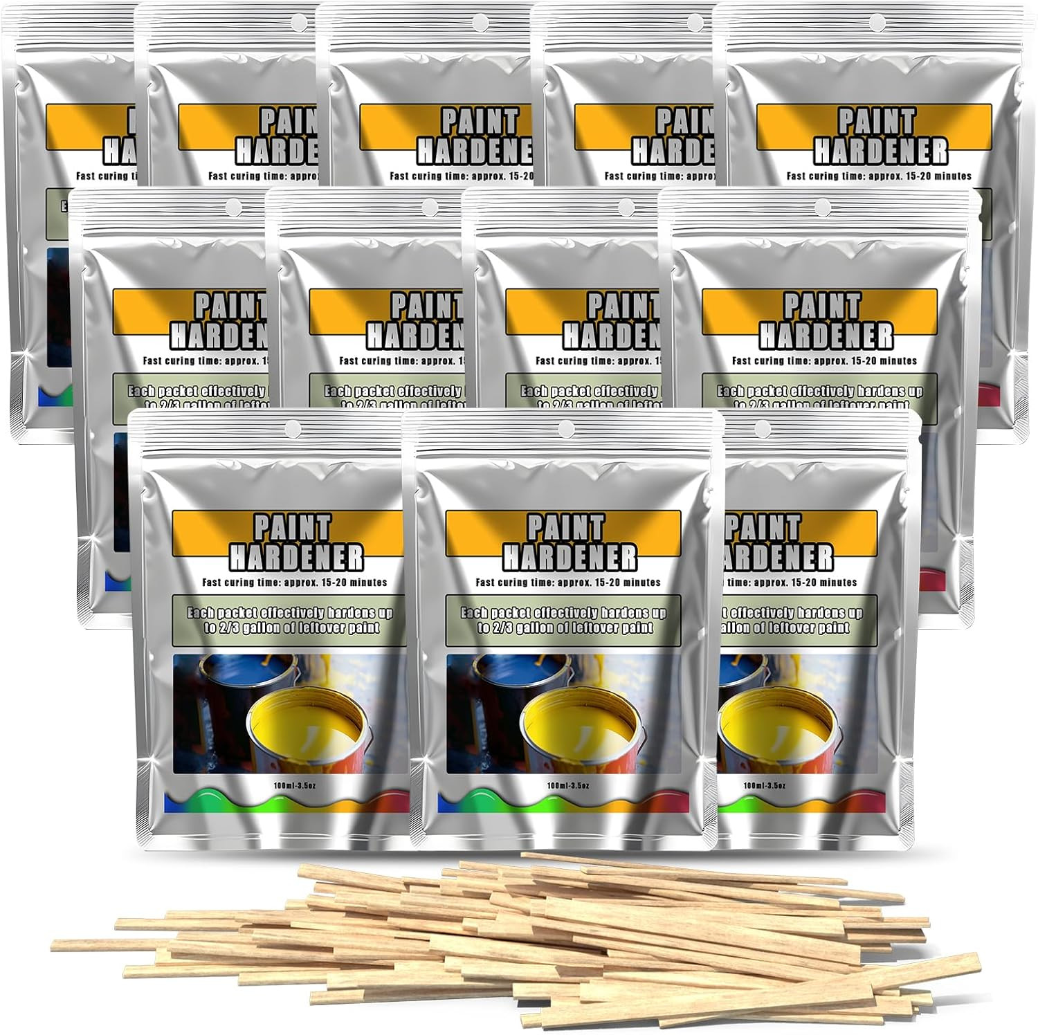 12 Pack Paint Hardener for Disposal – 15 Minute Fast Acting Solidifier for Dispo