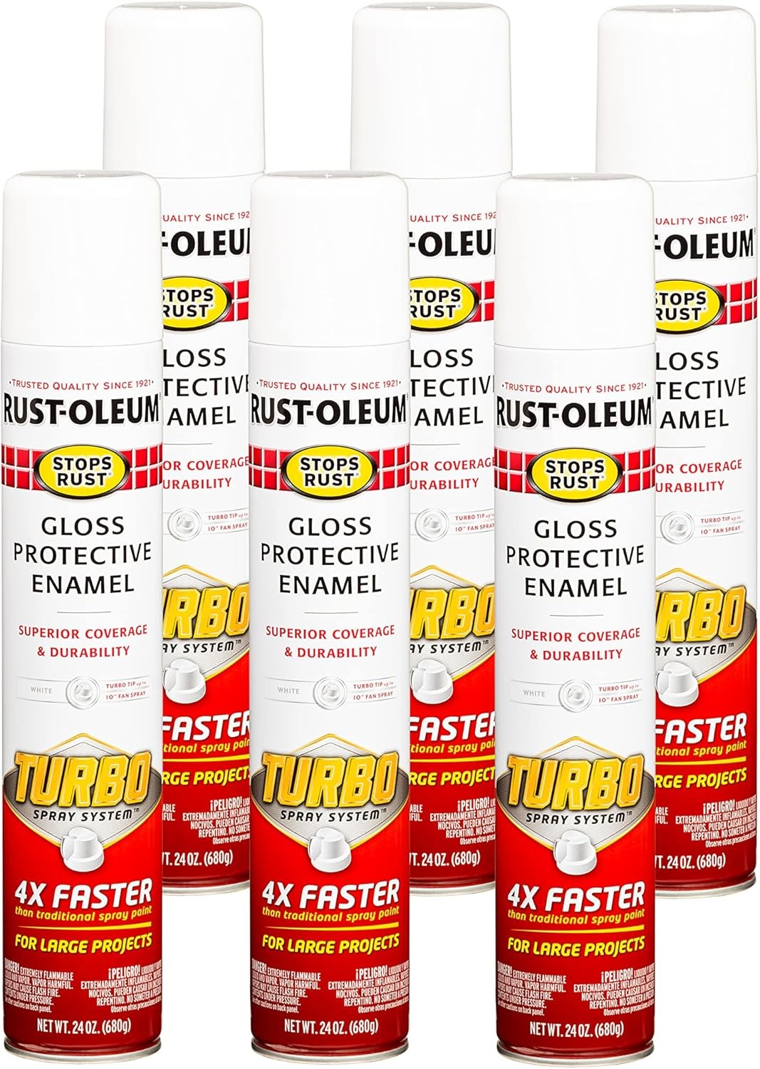 Rust-Oleum 393378 Stops Rust Turbo Spray Paint, 24 Oz