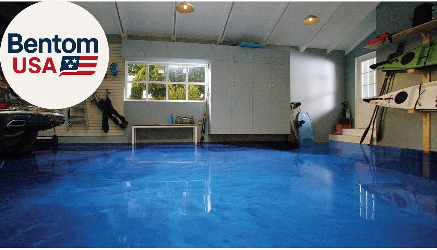 299745 Rock-Solid Metallic Garage Floor Coating Kit, Brilliant Blue
