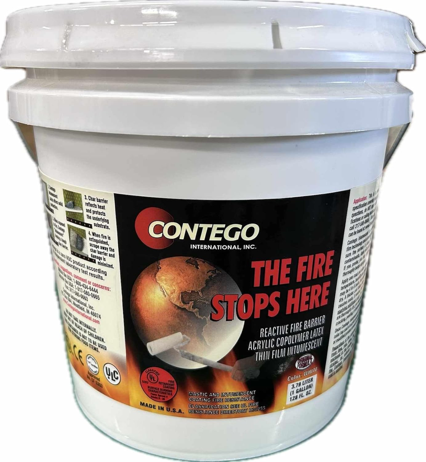 Original Formula Intumescent Fire Resistant Coating (1 Gallon) for Homes, Garage