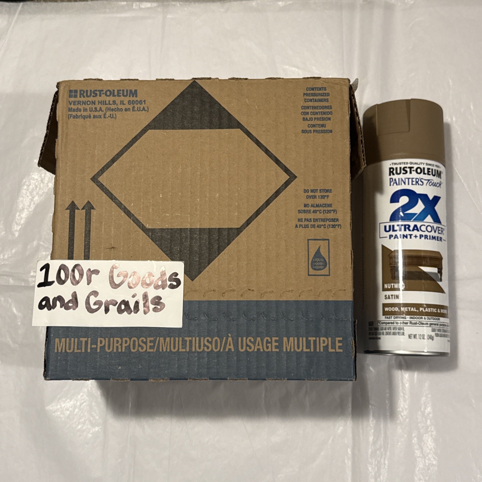 Rust-Oleum 6-Pack Satin Nutmeg Painter’s Touch 2X Ultra Cover Spray Paint 12 oz