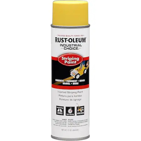 Rust-Oleum 1648838V Industrial Choice Striping Paint, 18 Oz, Yellow, Solvent