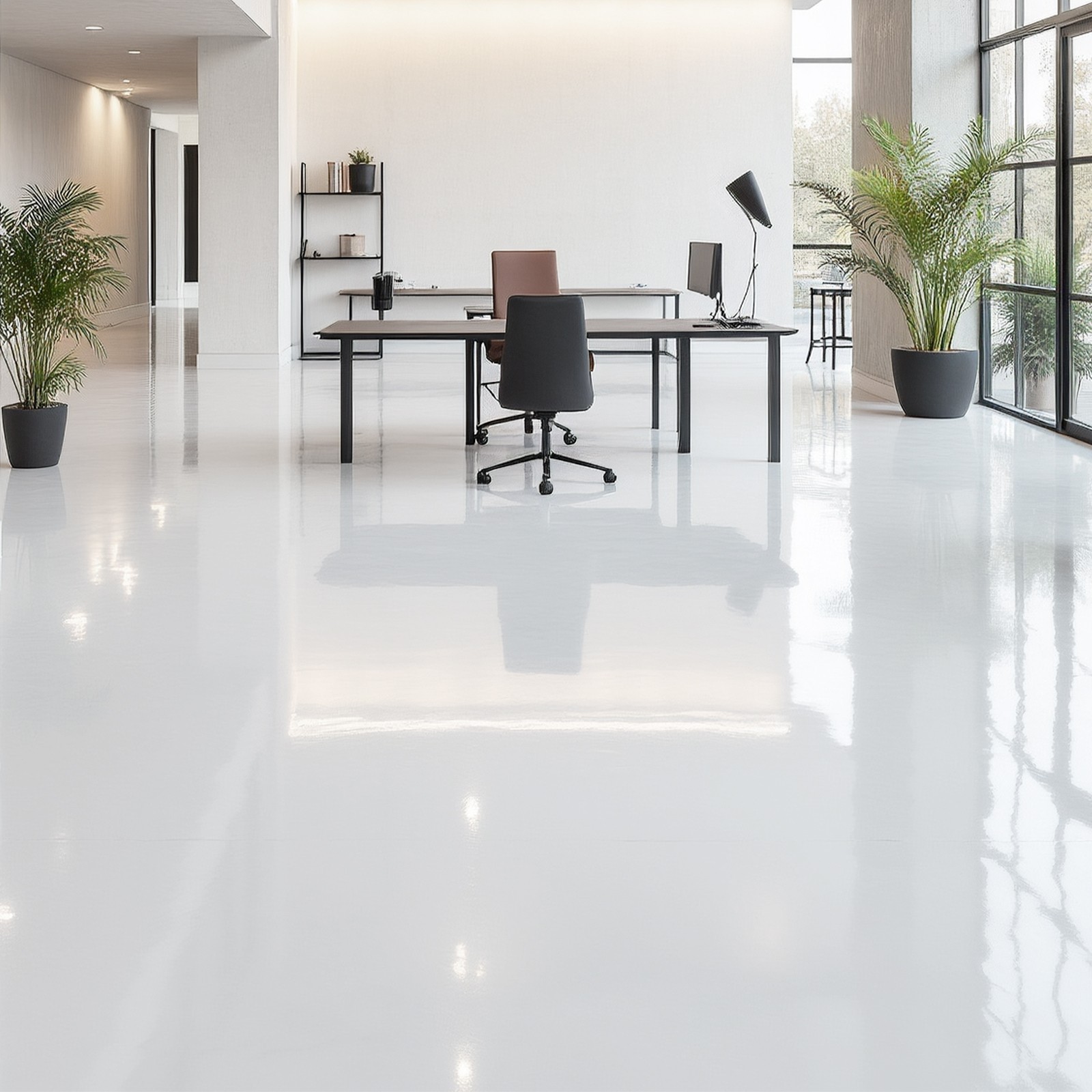 4 Gal Professional Epoxy Floor Paint, Acrylic Concrete Coating for Garage Indoor