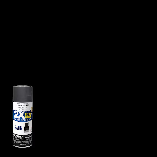 Krylon Fusion All-In-One Satin Black 12 oz. Spray Paint, Multi-Surface (2 PACK)