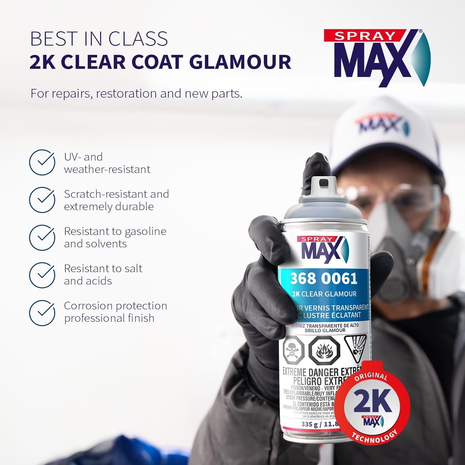2K Glamour High Gloss Clear Coat | 2K Automotive Clear Coat Spray Paint | Hig…