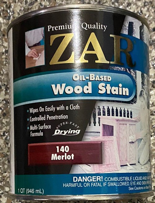 Quart Can ZAR 140 MERLOT Oil Based Interior Wood Stain 14012