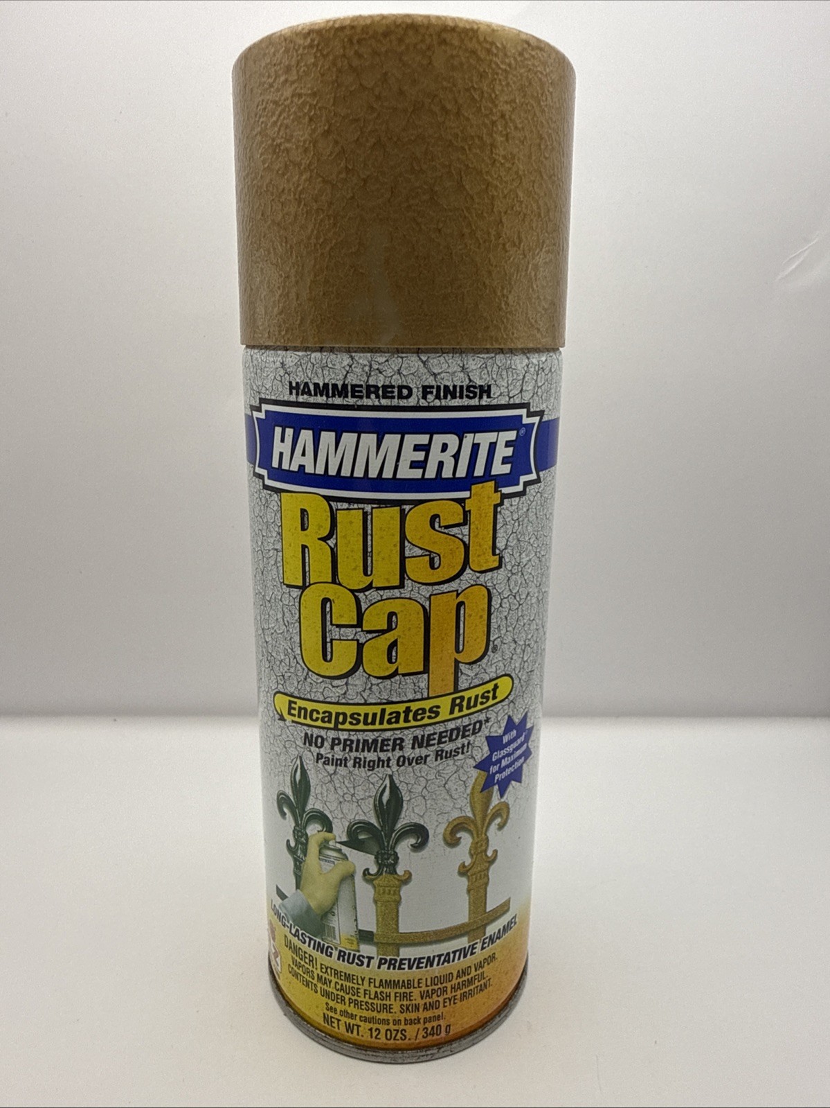 Hammerite Hammered Gold Finish Rust Cap Spray Paint 12 Oz Discontinued New 41170