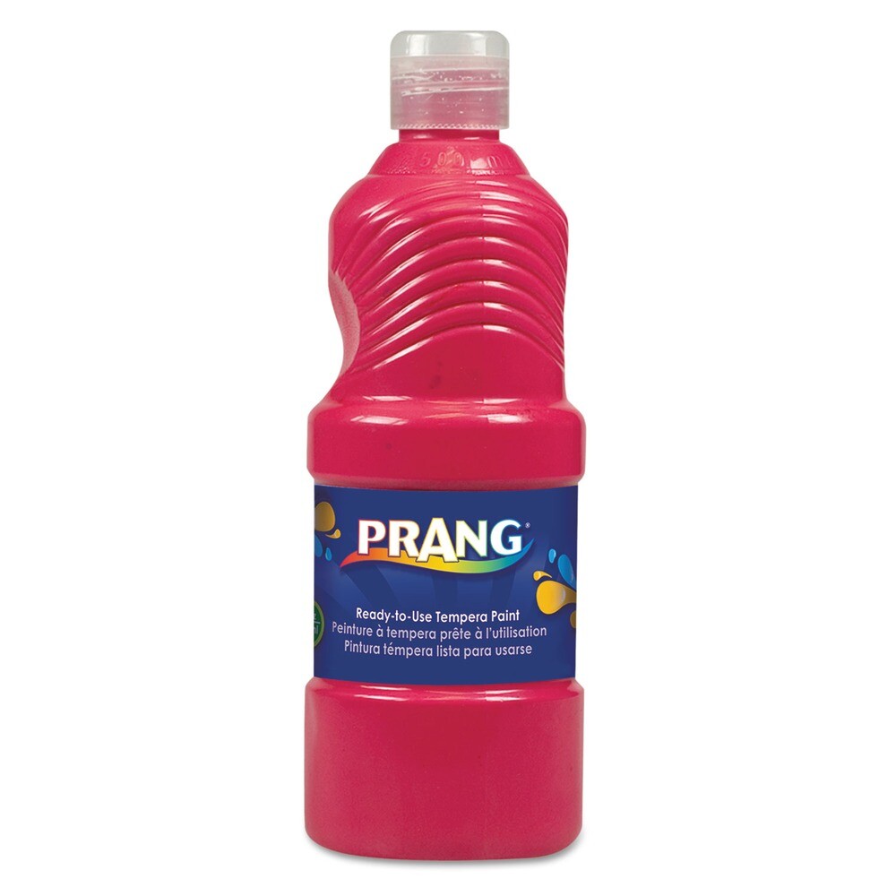 Prang 21601 Ready-to-Use 16 oz Dispenser-Cap Bottle Tempera Paint – Red New
