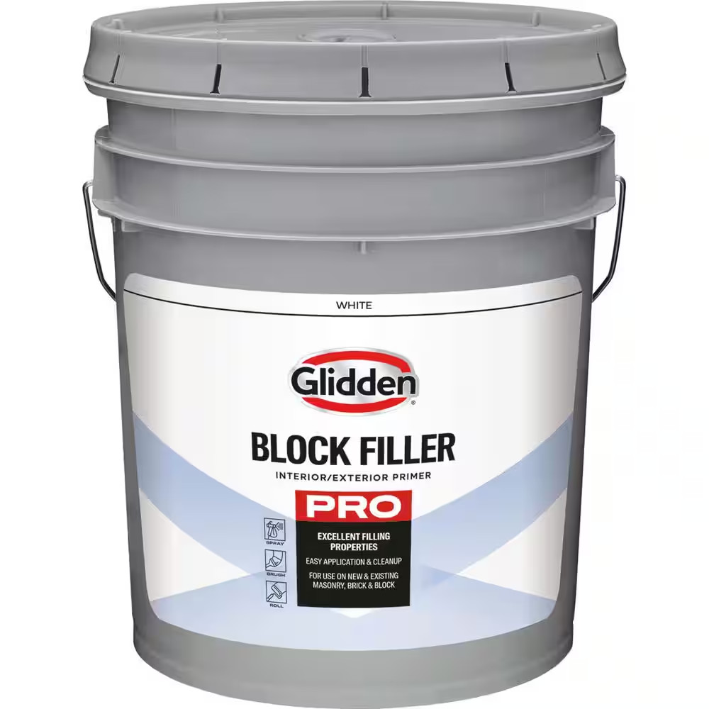 Block Filler 5 Gal. Latex White Flat Interior Paint