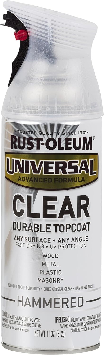 Rust-Oleum Universal ~ Clear Topcoat Hammered Finished ~ Spray 11oz 302153