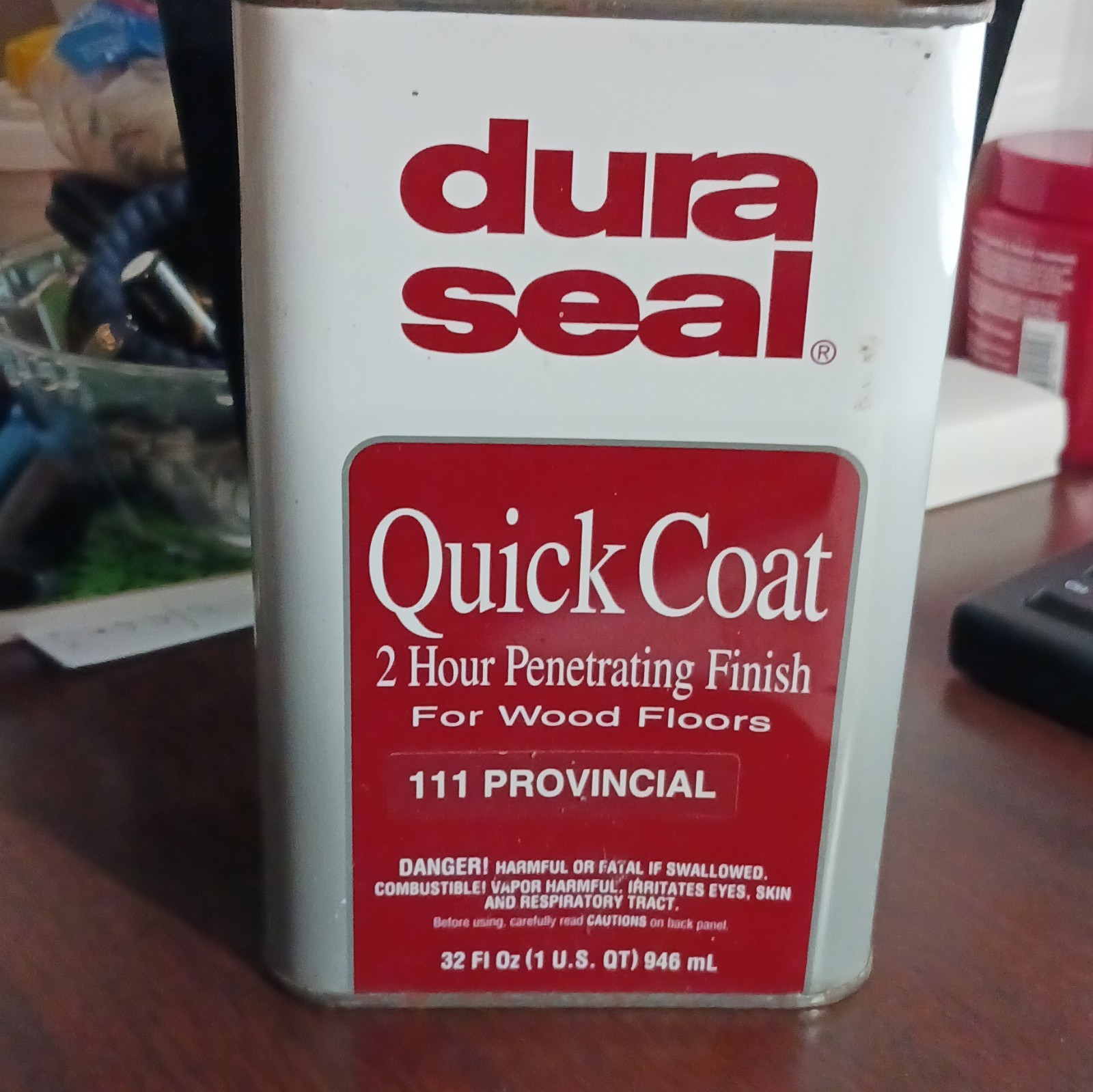 Dura Seal Quick Coat Wood Floor Stain Provincial Oil-Based Fast Drying 1 Quart