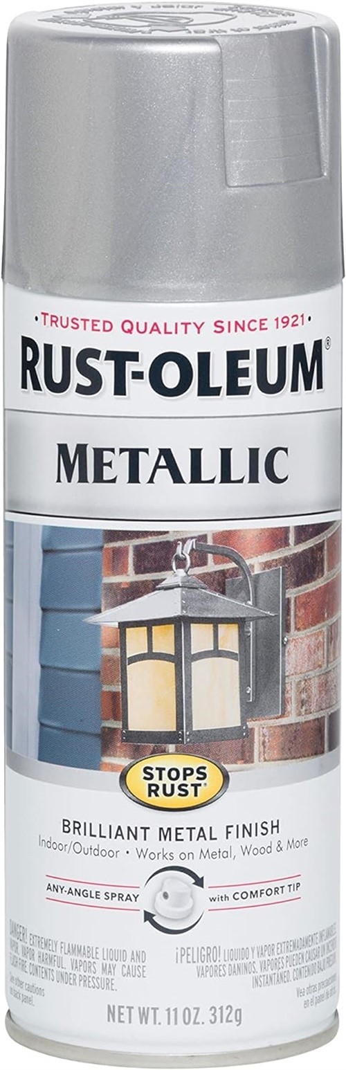 Rust-Oleum Stops Rust Metallic Silver Metallic Spray Paint 11 oz