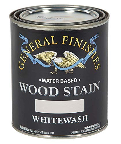 General Finishes 1 Quart Whitewash Water Based Wood Stain Low Odor Low VOC