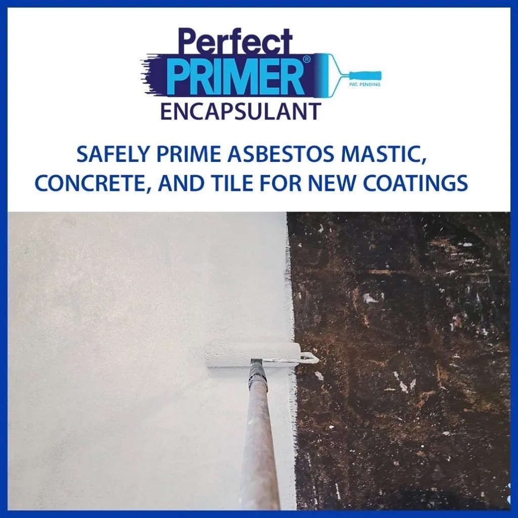 Asbestos Encapsulating Primer, No Mastic Removal! Seals Asbestos. 12 Gallons