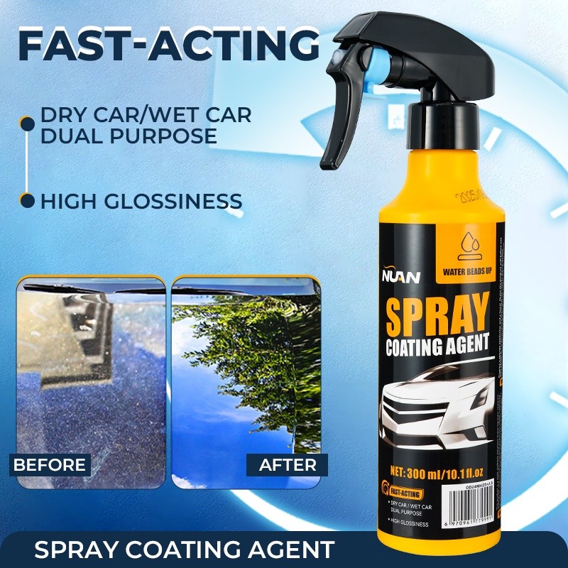 300ML Set Nuan Car Coating Spray Maximum Gloss |Protection Quick Car Wax Polish