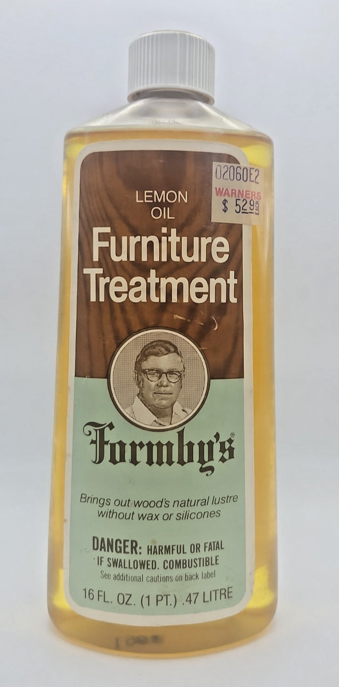 Vintage Formby’s Lemon Oil Furniture Treatment 16 Ounces Full Bottle 1980 Polish