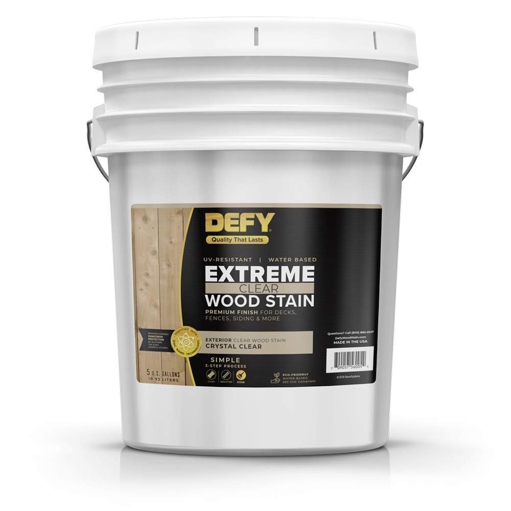 DEFY Extreme 1 Gallon Semi-Transparent Exterior Wood Stain, Driftwood Gray