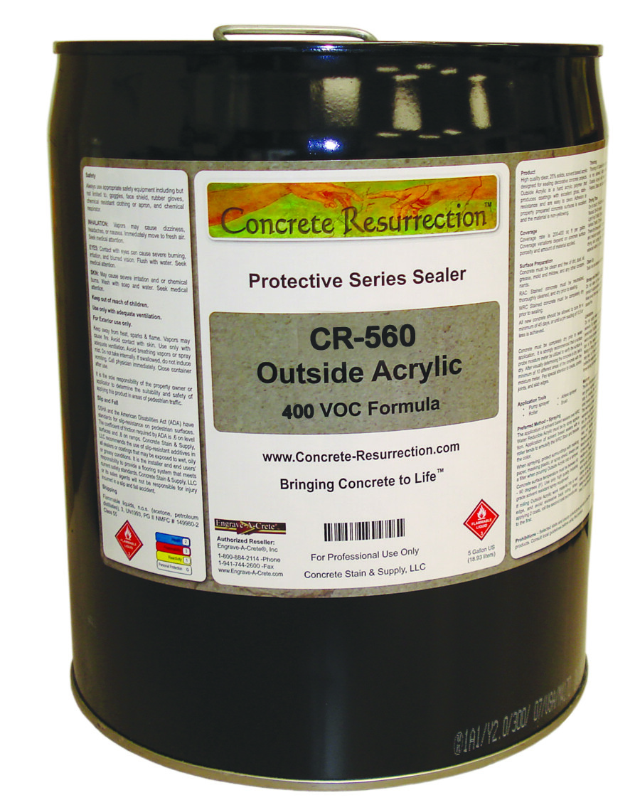Concrete Resurrection Outside Acrylic 400 VOC Concrete Sealer