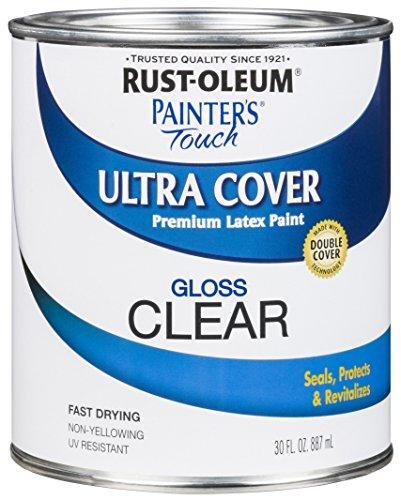 Rust-Oleum 242057 Painter’s Touch Latex Paint, Quart, Gloss Clear