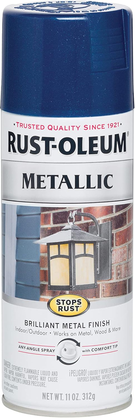 7251830 Stops Rust Metallic Spray Paint, 11 oz, Cobalt Blue