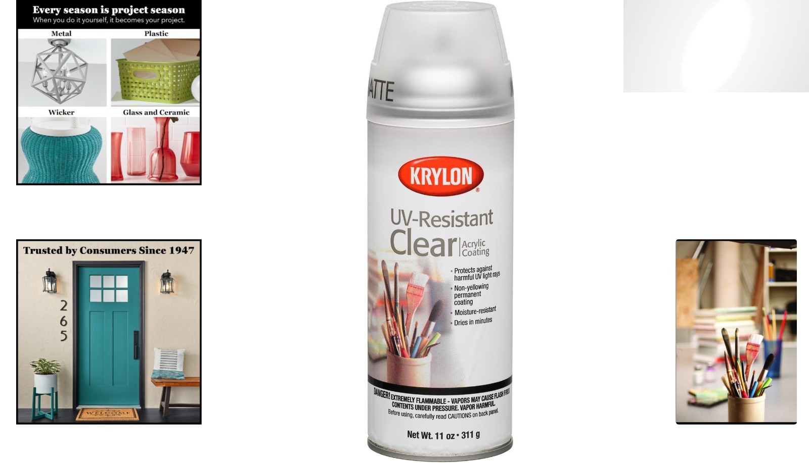 11oz UV-Resistant Matte Spray Paint for Art & Crafts – Quick Drying Protection