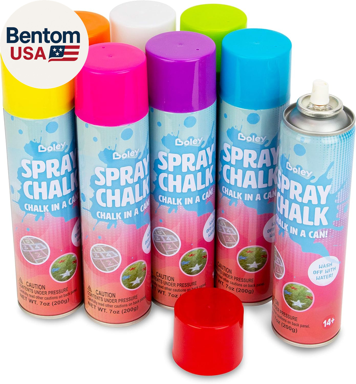 Spray Chalk – 8 Pack Washable Chalk Spray Paint, 7 Oz Each, Non-Toxic, Vibrant O