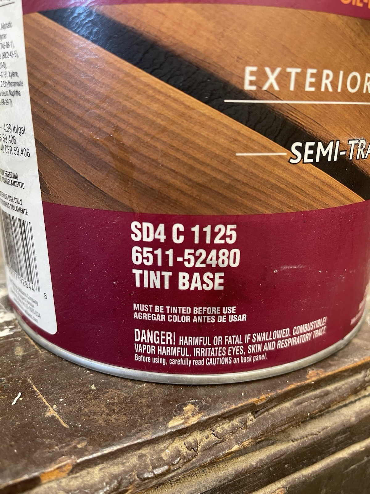 Sherwin Williams Super Deck Stain/Semi-Transparent / Tint Base / Dented Can