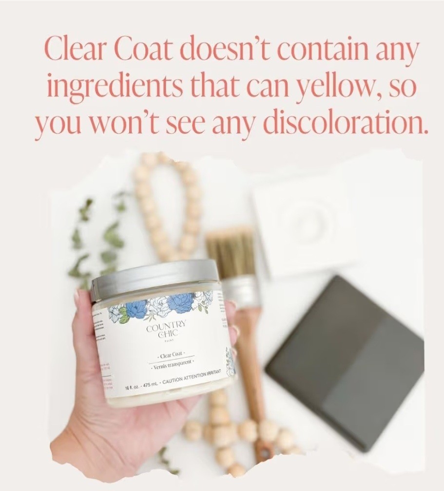 Clear Coat Pint (16Oz) – Eco-Friendly Clear Satin Sheen Top Coat for Chalk Style