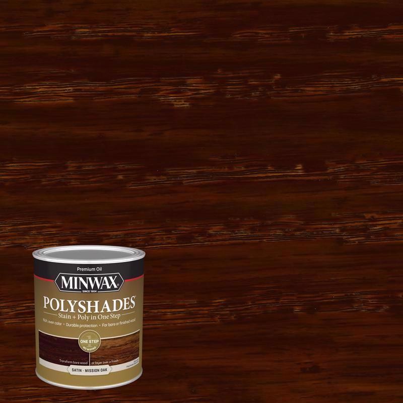 Minwax 61385 Mission Oak Indoor 120-150 sq. ft. Stain/Polyurethane Finish 1 qt.
